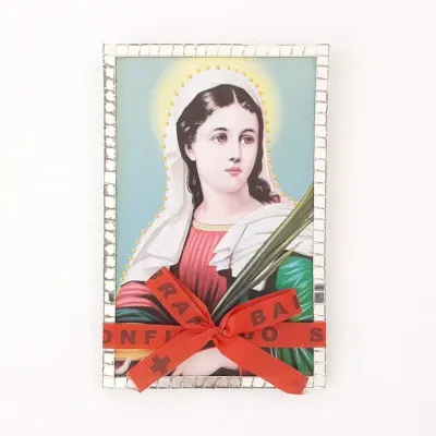 Santinha Santa Luzia - artesanato de Estudio Bananeira