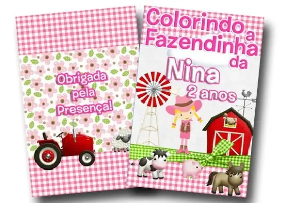 Revista de colorir Fazendinha 14x10 - artesanato de PAPCRIE