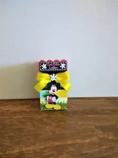 Caixa Meia Bala Mickey - artesanato de Fina Essência Papelaria Personalizada