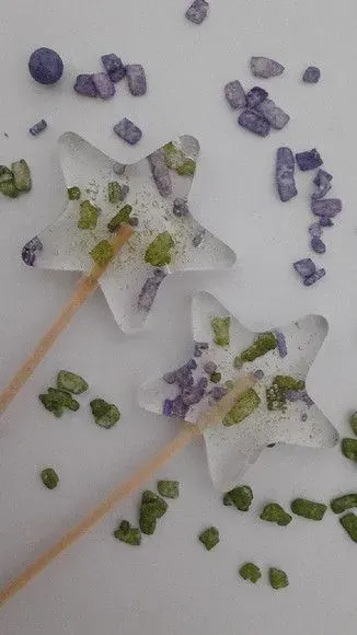 Estrelas com Tags - artesanato de Lollipops Cristal