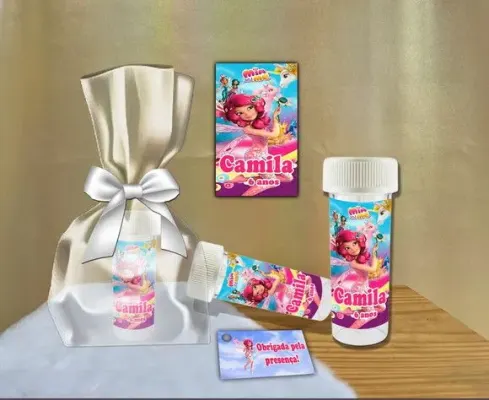 Bolha de Sabão Mundo de Mia Personalizada - artesanato de Artmanha Lembrancinhas
