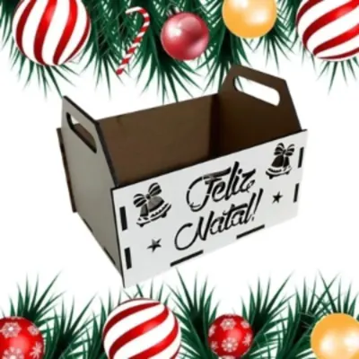 Bandeja Natalina em MDF - Decoração e Encanto para o Fim de Ano - artesanato de MK Personalize