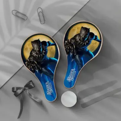 Raquete Ping Pong - Pantera Negra Personalizada - artesanato de Mi Papelaria Criativa