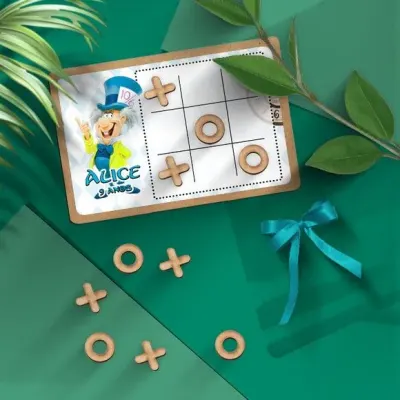 Jogo da Velha - Chapeleiro Maluco Personalizado - artesanato de Mi Papelaria Criativa