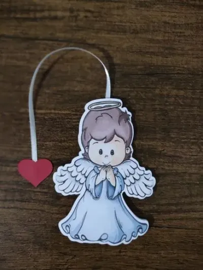 Marcador de Página 08 cm - Santo Anjo da Guarda T - artesanato de Emejhu Personalizados