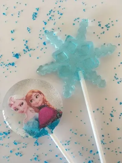 Pirulito Cristal Frozen - artesanato de Lollipops Cristal