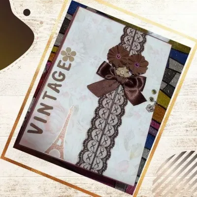 Scrapbook Vintage 2022 (álbum de Fotos com Papéis Especiais) - artesanato de Ateliê de Criação Usina Caseira