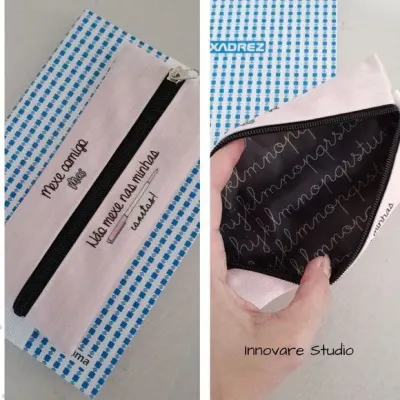 Estojo com elástico - artesanato de Innovare Studio