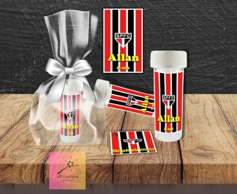 Bolha de Sabão São Paulo Personalizada - artesanato de Artmanha Lembrancinhas