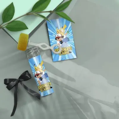 Bolha de Sabão - Pokemon Personalizado - artesanato de Mi Papelaria Criativa
