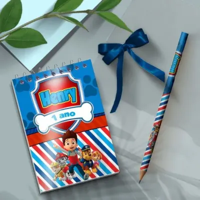 Bloquinho - Patrulha Canina Personalizado - artesanato de Mi Papelaria Criativa