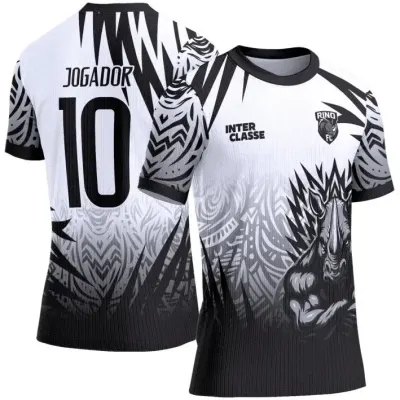 Camisa Interclasse Modelo 160 Rinoceronte Preto e Branco - artesanato de JD PRINT 3D