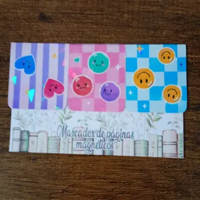Marcador de Página Magnético Trio 4 - "Diversos" - artesanato de Emejhu Personalizados