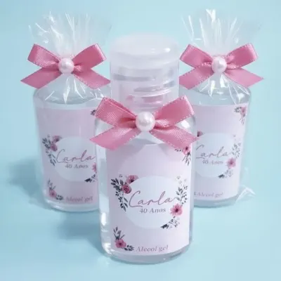 Alcool Gél - Floral - artesanato de Mi Papelaria Criativa