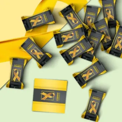 Bala - Setembro Amarelo Personalizado - artesanato de Mi Papelaria Criativa