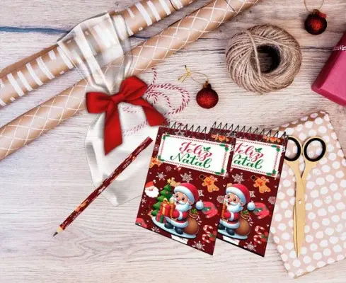 Bloquinho Feliz Natal Personalizado - artesanato de Artmanha Lembrancinhas
