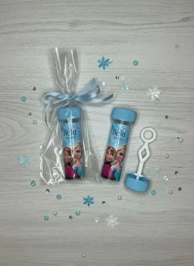 Bolha de Sabão - Frozen Personalizado - artesanato de Mi Papelaria Criativa