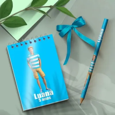 Bloquinho - Ken Personalizado - artesanato de Mi Papelaria Criativa