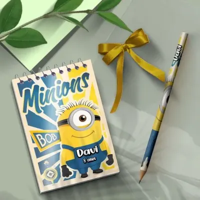 Bloquinho - Minions Personalizado - artesanato de Mi Papelaria Criativa