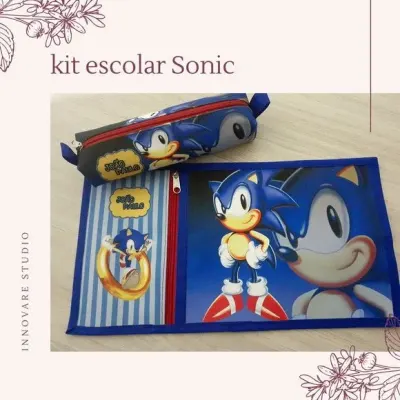 Kit escolar Sonic - artesanato de Innovare Studio