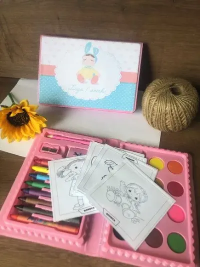Estojo de Pintura Boneca de Pano Personalizado - artesanato de creativitybynina