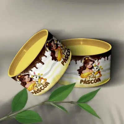 Tubo Lata - Bela Páscoa Personalizada - artesanato de Mi Papelaria Criativa