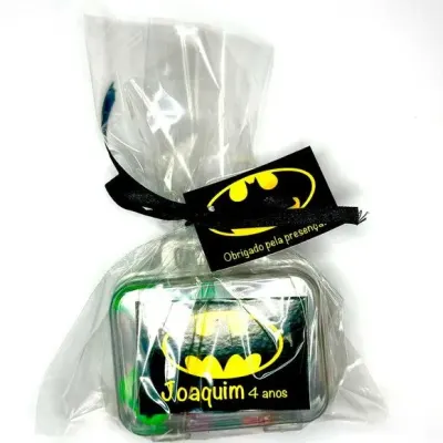 Maletinha Batman Modelar Personalizada - artesanato de Mi Papelaria Criativa