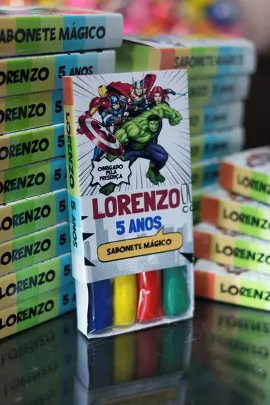 Lembrancinha Infantil Personalizada Sabonete Mágico Herois - artesanato de Juliana Biz - casa e bem estar