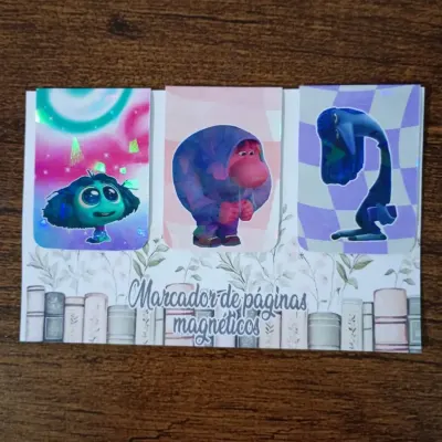 Marcador de Página Magnético Trio 3 - "Divertidamente" - artesanato de Emejhu Personalizados