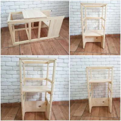 Torre de aprendizagem montessori - artesanato de Bela decor pinus