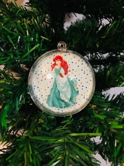 Bolinha de Natal Princesas da Disney 2 - artesanato de Fina Essência Papelaria Personalizada
