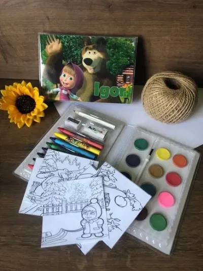 Estojo de Pintura Marsha e o Urso Personalizado - artesanato de creativitybynina