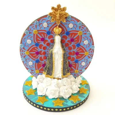 Relicário N. S. Aparecida - artesanato de Estudio Bananeira