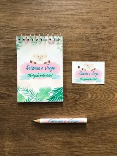 Bloquinho Ovelhinha personalizado - artesanato de Mi Papelaria Criativa