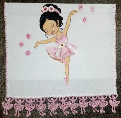 Pano de Prato - artesanato de Graça Carvalho Crochê