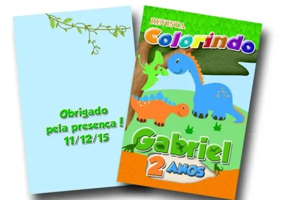 Revista Colorir Dinossauro 14x10 - artesanato de PAPCRIE