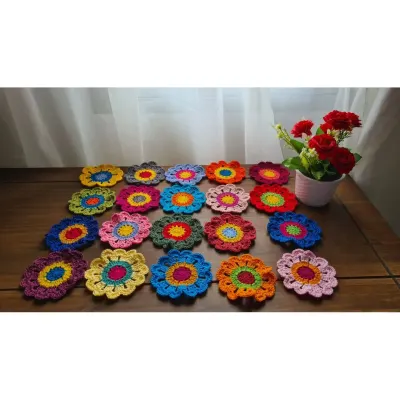 Flores Japonesas em Crochê para Customização (80 Unidades) - artesanato de Mari Crochê feito com carinho!
