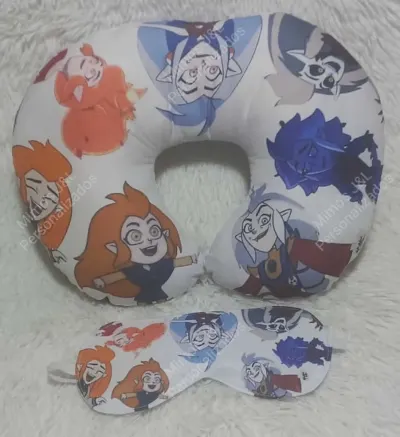 Kit Almofada de Pescoço com Tapa Olho Personalizados Lembran - artesanato de JeL Mimos Personalizados