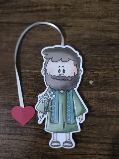 Marcador de Página 08 cm - José T - artesanato de Emejhu Personalizados