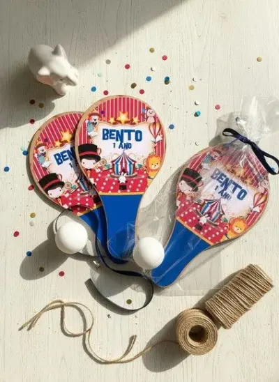 Raquete Ping Pong - Circo - artesanato de Mi Papelaria Criativa