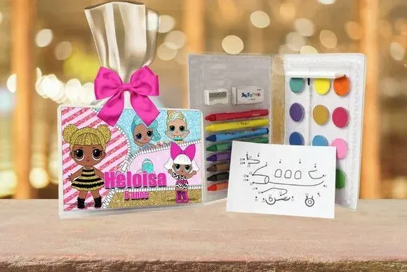 Estojo de Pintura Lol Personalizado - artesanato de Artmanha Lembrancinhas