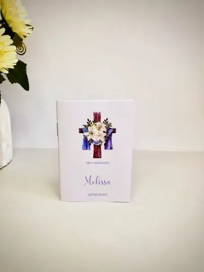 Mini Livro de Orações 7x10 - artesanato de Fina Essência Papelaria Personalizada