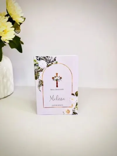 Mini Livro de Orações 7x10 - artesanato de Fina Essência Papelaria Personalizada