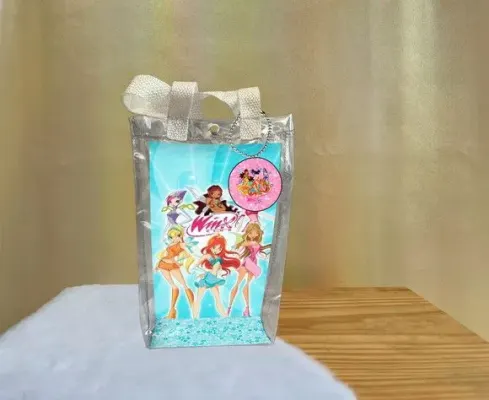 Sacola Transparente Clube das Winx Personalizado - artesanato de Artmanha Lembrancinhas