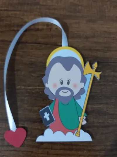 Marcador de Página 10 cm - São Judas Tadeu - artesanato de Emejhu Personalizados