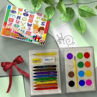 Estojo de Pintura 24pç - Abc Personalizado - artesanato de Mi Papelaria Criativa