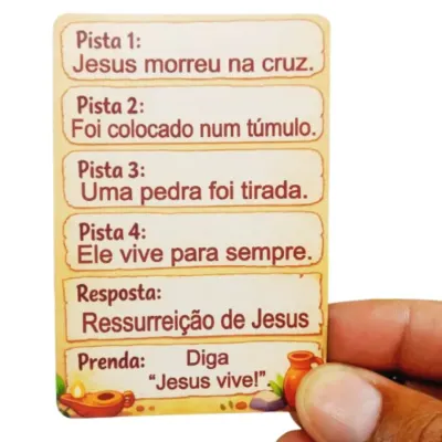 Quem Sou Eu Jogo Bíblico Kids 36 Cartas para Crianças Igreja JD Arte - artesanato de JD Arte