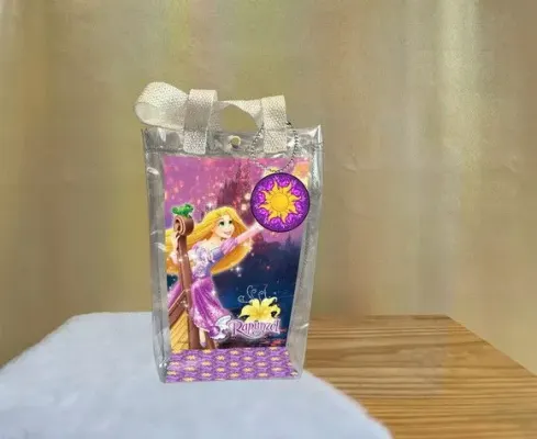 Sacola Transparente Enrolados Personalizado - artesanato de Artmanha Lembrancinhas