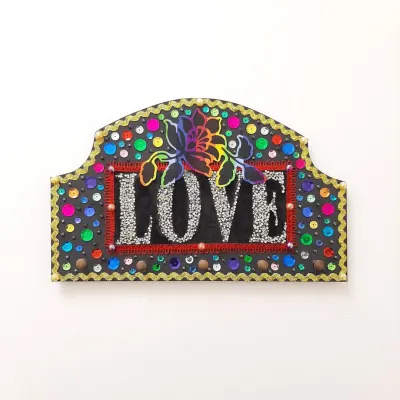 Porta Chave Love - artesanato de Estudio Bananeira