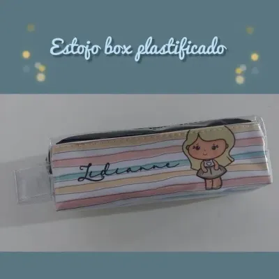 Estojo Box com Visor - Plastificado - artesanato de Innovare Studio